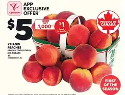 Loblaws YELLOW PEACHES, 3L offer