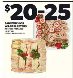 Loblaws SANDWICH OR WRAP PLATTERS, 1.2-1.7 KG offer