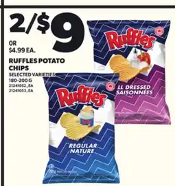 Loblaws RUFFLES POTATO CHIPS, 180-200 G offer