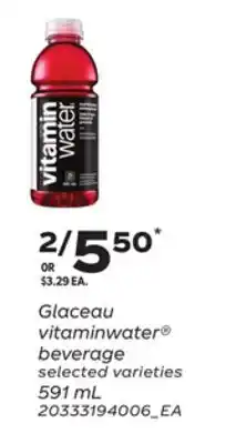 Loblaws GLACEAU VITAMINWATER BEVERAGE, 591 mL offer