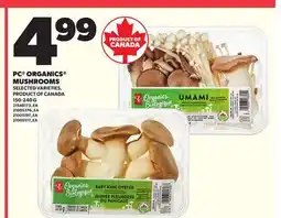 Loblaws PC ORGANICS MUSHROOMS, 150-240 G offer