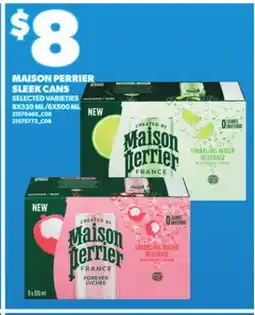 Loblaws MAISON PERRIER SLEEK CANS, 8X330 ML/6X500 ML offer