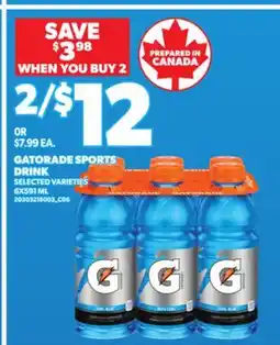 Loblaws GATORADE SPORTS DRINK, 6X591 ML offer