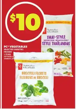 Loblaws PC VEGETABLES, 1.75 KG offer