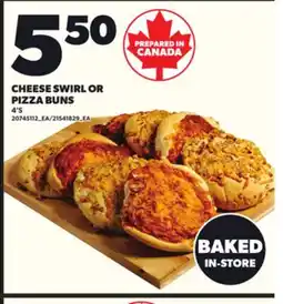 Loblaws CHEESE SWIRL OR PIZZA BUNS, 4'S offer