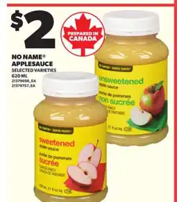 Loblaws NO NAME APPLESAUCE, 620 ML offer