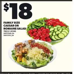 Loblaws FAMILY SIZE CAESAR OR ROMAINE SALAD, 785 G-1.01 KG offer
