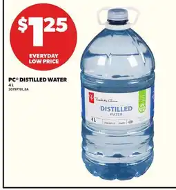 Loblaws PC DISTILLED WATER, 4 L offer