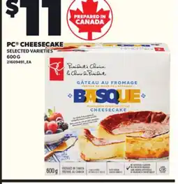Loblaws PC CHEESECAKE, 600 G offer