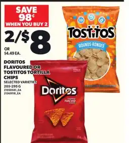 Loblaws DORITOS FLAVOURED OR TOSTITOS TORTILLA CHIPS, 205-295G offer