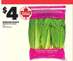Loblaws ROMAINE HEARTS, 3's offer
