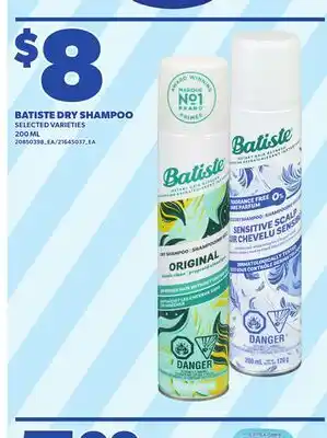 Loblaws BATISTE DRY SHAMPOO, 200 ML offer
