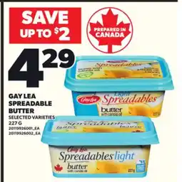 Loblaws GAY LEA SPREADABLE BUTTER, 227 G offer