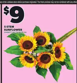 Loblaws 5 STEM SUNFLOWER offer