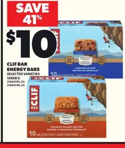 Loblaws CLIF BAR ENERGY BARS, 10X68 G offer