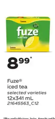 Loblaws FUZE ICED TEA, 12x341mL offer