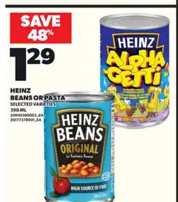 Loblaws HEINZ BEANS OR PASTA, 398 ML offer