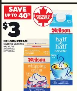 Loblaws NEILSON CREAM, 473 ML/1 L offer