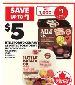 Loblaws LITTLE POTATO COMPANY ASSORTED POTATO KITS, 454G offer