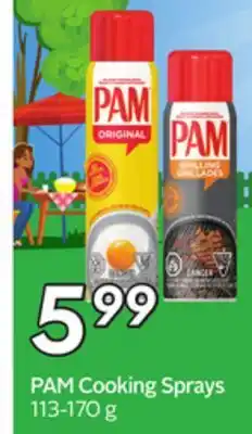 Sobeys PAM Cooking Sprays offer