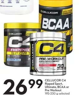 Sobeys CELLUCOR C4 Ripped Sport, Ultimate, BCAA or Pre Workout offer
