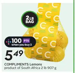 Sobeys COMPLIMENTS Lemons offer