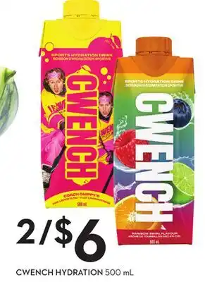 Sobeys CWENCH HYDRATION offer