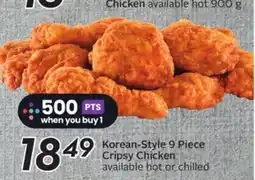 Sobeys Korean-Style 9 Piece Cripsy Chicken offer