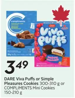 Sobeys DARE Viva Puffs or Simple Pleasures Cookies offer