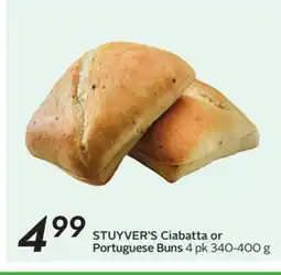 Sobeys STUYVER'S Ciabatta or Portuguese Buns offer