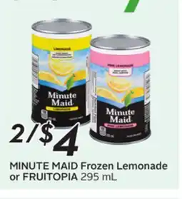 Sobeys MINUTE MAID Frozen Lemonade or FRUITOPIA offer