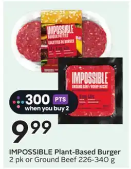 Sobeys IMPOSSIBLE Plant-Based Burger offer
