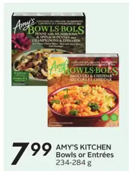 Sobeys AMY'S KITCHEN Bowls or Entrées offer