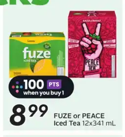 Sobeys FUZE or PEACE Iced Tea offer