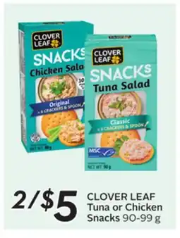 Sobeys CLOVER LEAF Tuna or Chicken Snacks offer