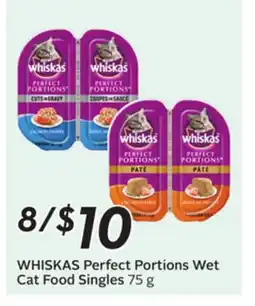 Sobeys WHISKAS Perfect Portions Wet Cat Food Singles offer