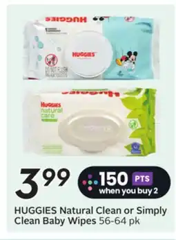 Sobeys HUGGIES Natural Clean or Simply Clean Baby Wipes offer