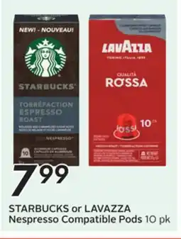 Sobeys STARBUCKS or LAVAZZA Nespresso Compatible Pods offer