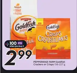 Sobeys PEPPERIDGE FARM Goldfish Crackers or Crisps offer