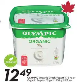 Sobeys OLYMPIC Organic Greek Yogurt offer