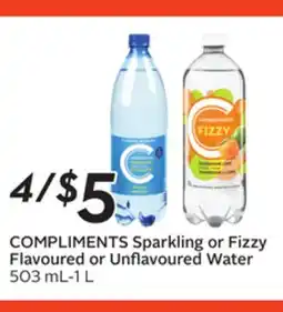 Sobeys COMPLIMENTS Sparkling or Fizzy Flavoured or Unflavoured Water offer