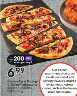Sobeys Bulgogi Chicken Bulgogi Chicken Flatbread offer