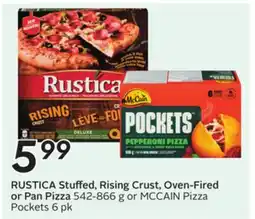 Sobeys RUSTICA Stuffed, Rising Crust, Oven-Fired or Pan Pizza offer