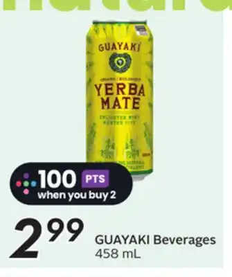 Sobeys GUAYAKI Beverages offer