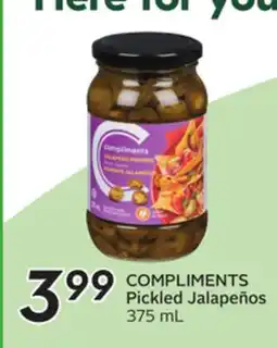 Sobeys COMPLIMENTS Pickled Jalapeños offer