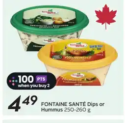 Sobeys FONTAINE SANTÉ Dips or Hummus offer
