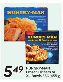 Sobeys HUNGRY-MAN Frozen Dinners or XL Bowls offer