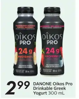 Sobeys DANONE Oikos Pro Drinkable Greek Yogurt offer