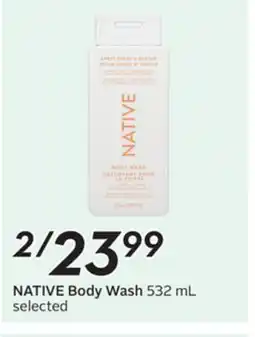 Sobeys NATIVE Body Wash offer