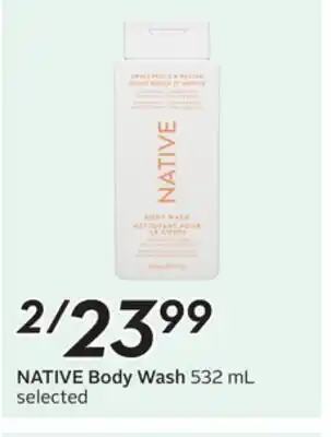 Sobeys NATIVE Body Wash offer